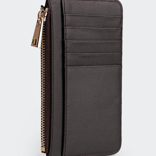 Lucca Women’s Leather Card Holder with Zipper – Mapi Edition, Brown - Mapi