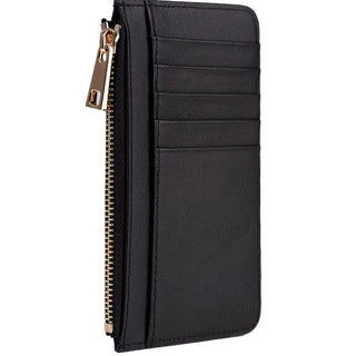 Lucca Women’s Leather Card Holder with Zipper – Mapi Edition, Brown - Mapi