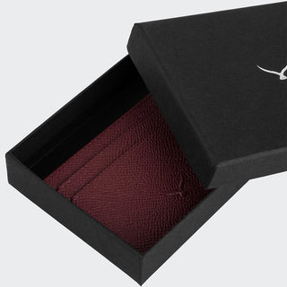 Milano Men’s Slim Leather Card Holder – Mapi Edition, Burgundy