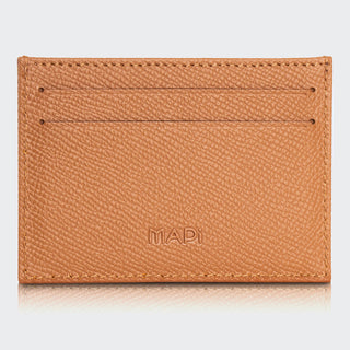 Milano Men’s Slim Leather Card Holder – Mapi Edition, Camel