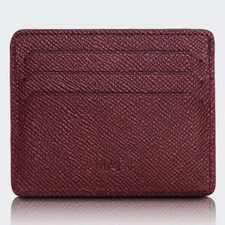 Napoli Men’s Leather Card Holder with Rounded Slots – Mapi Edition, Gray