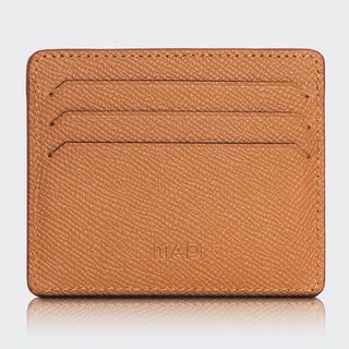 Napoli Men’s Leather Card Holder with Rounded Slots – Mapi Edition, Gray