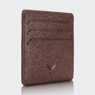 Napoli Men’s Leather Card Holder with Rounded Slots – Mapi Edition, Gray