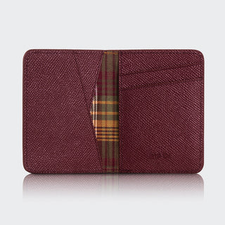 Palermo Men’s Booktype Leather Card Holder – Mapi Edition, Burgundy
