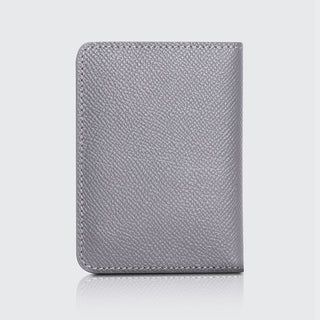 Palermo Men’s Booktype Leather Card Holder – Mapi Edition, Gray