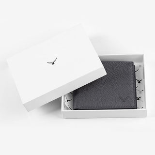 Genova Men’s Leather Bifold Wallet – Mapi Edition, Gray