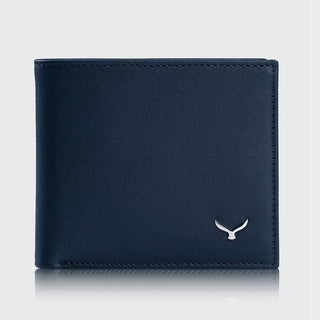 Bologna Men’s Leather Bifold Wallet with Coin Pocket – Mapi Edition, Black & Beige