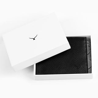 Torino Men’s Leather Bifold Wallet – Mapi Edition, Black