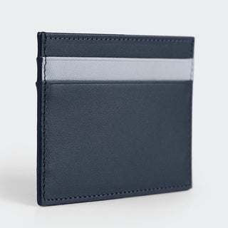 Pisa Men’s Dual-Color Leather Card Holder – Mapi Edition, Black & Beige