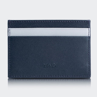 Pisa Men’s Dual-Color Leather Card Holder – Mapi Edition, Black & Beige