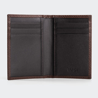 Ravenna Unisex Booktype Leather Card Holder – Mapi Edition, Black