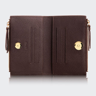 Siena Women’s Two-Pocket Leather Wallet – Mapi Edition, Red