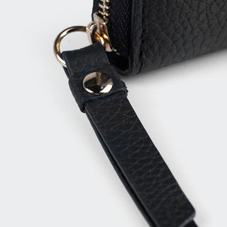 Amalfi Women’s Mini Leather Wallet with Zipped Pocket – Mapi Edition, Black