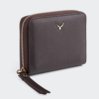 Amalfi Women’s Mini Leather Wallet with Zipped Pocket – Mapi Edition, Black