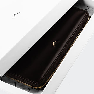 Firenze Women’s Large Leather Wallet with Dual Compartments – Mapi Edition, Dark Burgundy