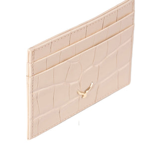 Capri Women’s Croco Leather Card Holder – Mapi Edition, Beige