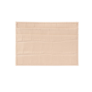 Capri Women’s Croco Leather Card Holder – Mapi Edition, Beige