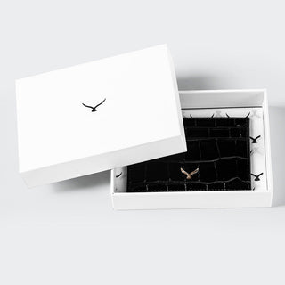 Capri Women’s Croco Leather Card Holder – Mapi Edition, Black