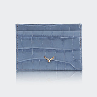 Capri Women’s Croco Leather Card Holder – Mapi Edition, Black