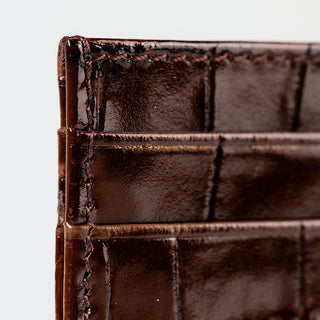 Capri Women’s Croco Leather Card Holder – Mapi Edition, Black