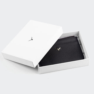 Lucca Women’s Leather Card Holder with Zipper – Mapi Edition, Black