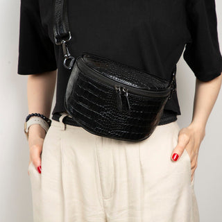 Marla Leather Crossbody Bag, Black - UnBranded