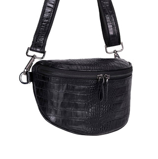 Marla Leather Crossbody Bag, Black - UnBranded