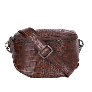 Marla Leather Crossbody Bag, Brown - UnBranded