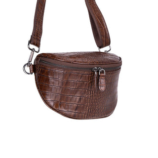 Marla Leather Crossbody Bag, Brown - UnBranded