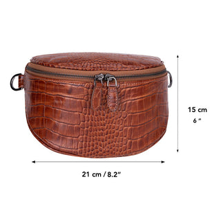 Marla Leather Crossbody Bag, Heather - UnBranded