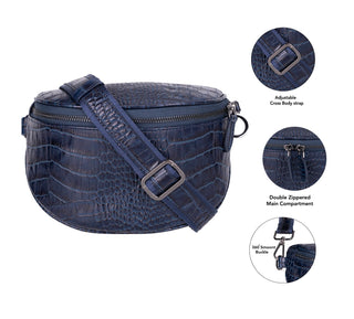 Marla Leather Crossbody Bag, Sizzle - UnBranded