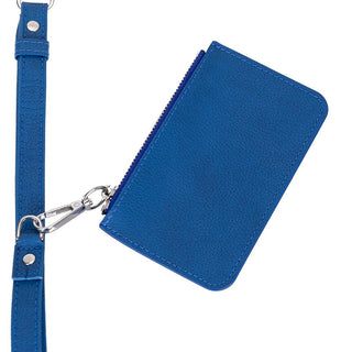 Marlow PU Leather Phone Strap & Wallet Set, Blue - BlackBrook Case