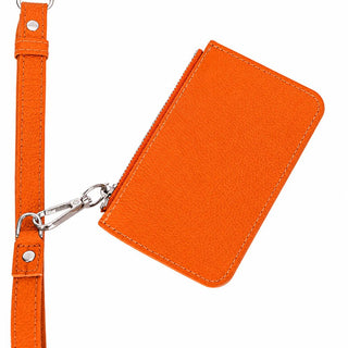 Marlow PU Leather Phone Strap & Wallet Set, Orange - BlackBrook Case