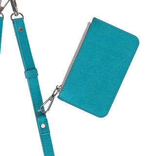 Marlow PU Leather Phone Strap & Wallet Set, Turquoise - BlackBrook Case