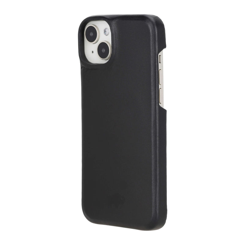 Mason Leather iPhone 14 Plus MagSafe Case, Soft Black - BlackBrook Case