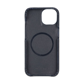 Mason Leather iPhone 14 Plus MagSafe Case, Soft Blue - BlackBrook Case