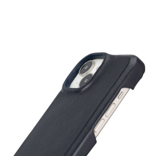 Mason Leather iPhone 14 Plus MagSafe Case, Soft Blue - BlackBrook Case