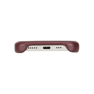 Mason Leather iPhone 14 Plus MagSafe Case, Soft Bordeaux - BlackBrook Case