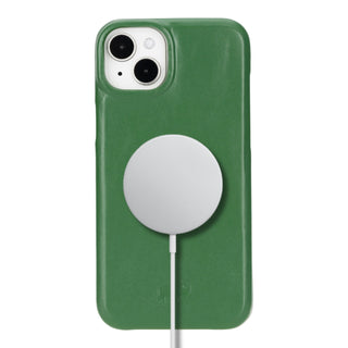 Mason Full - Grain Leather MagSafe Case – iPhone 14 Plus, Soft Green - BlackBrook Case
