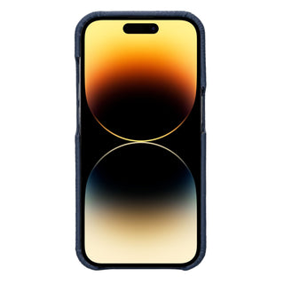 Mason Full - Grain Leather MagSafe Case – iPhone 14 Pro, Monaco Blue - BlackBrook Case