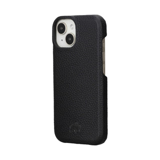 Mason Full - Grain Leather MagSafe Case – iPhone 15, Pebble Black - BlackBrook Case