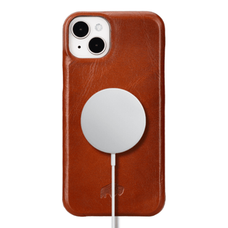 Mason Full-Grain Leather MagSafe Case – iPhone 15 Plus, Burnished Tan - BlackBrook Case