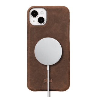Mason Full-Grain Leather MagSafe Case – iPhone 15 Plus, Distressed Coffee - BlackBrook Case
