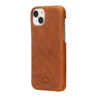 Mason Leather iPhone 15 Plus MagSafe Case, Golden Brown - BlackBrook Case