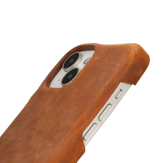 Mason Leather iPhone 15 Plus MagSafe Case, Golden Brown - BlackBrook Case