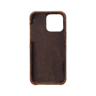 Mason Full-Grain Leather MagSafe Case – iPhone 15 Pro, Distressed Coffee - BlackBrook Case