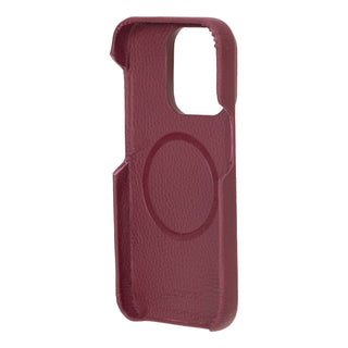 Mason Full - Grain Leather MagSafe Case – iPhone 15 Pro Max, Bordeaux - BlackBrook Case