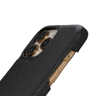 Mason Full-Grain Leather MagSafe Case – iPhone 15 Pro, Pebble Black - BlackBrook Case