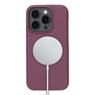 Mason Full-Grain Leather MagSafe Case – iPhone 15 Pro, Purple - BlackBrook Case