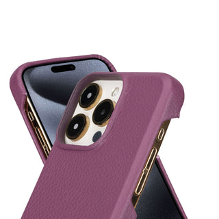 Mason Full-Grain Leather MagSafe Case – iPhone 15 Pro, Purple - BlackBrook Case